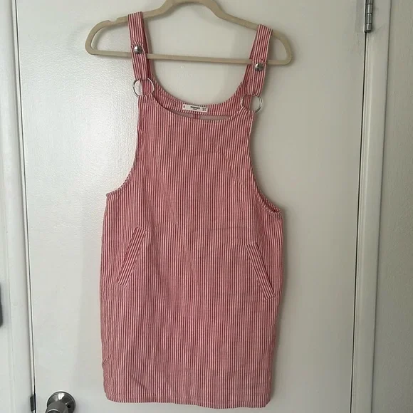 mango pink striped dress Mango Women's Short Striped Balloon Dress